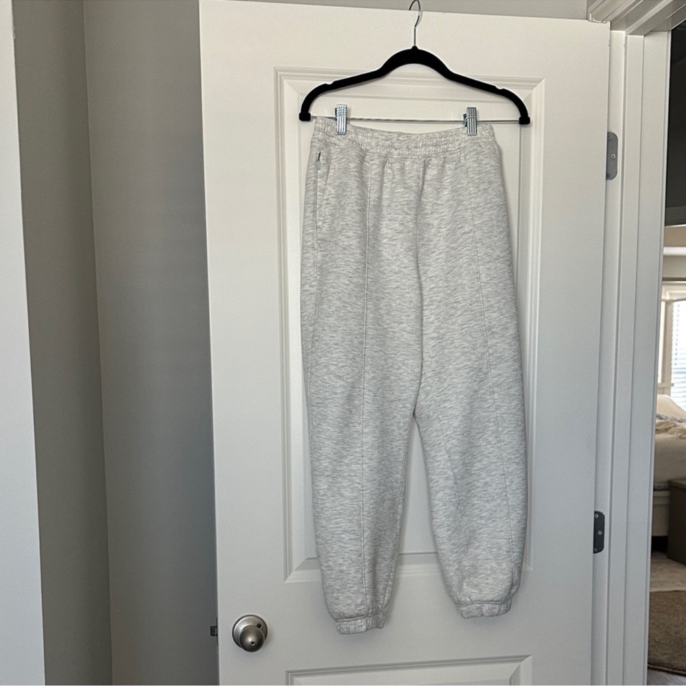 Abercrombie & Fitch Light Gray Fleece Joggers